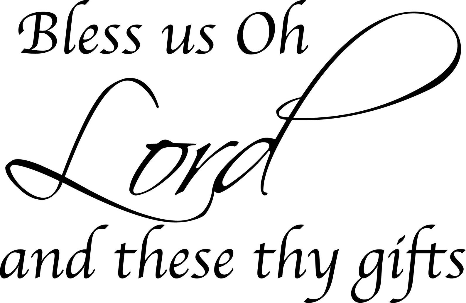 Bless Us Oh Lord and These Thy Gifts 2 Printable wall art