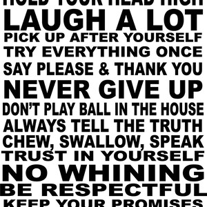 House Rules Printable wall art