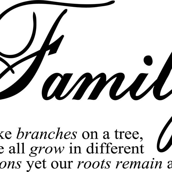 Family Like Branches on a Tree Printable Wandkunst