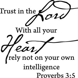 Bible Quote Proverbs 3 5 Printable wall art