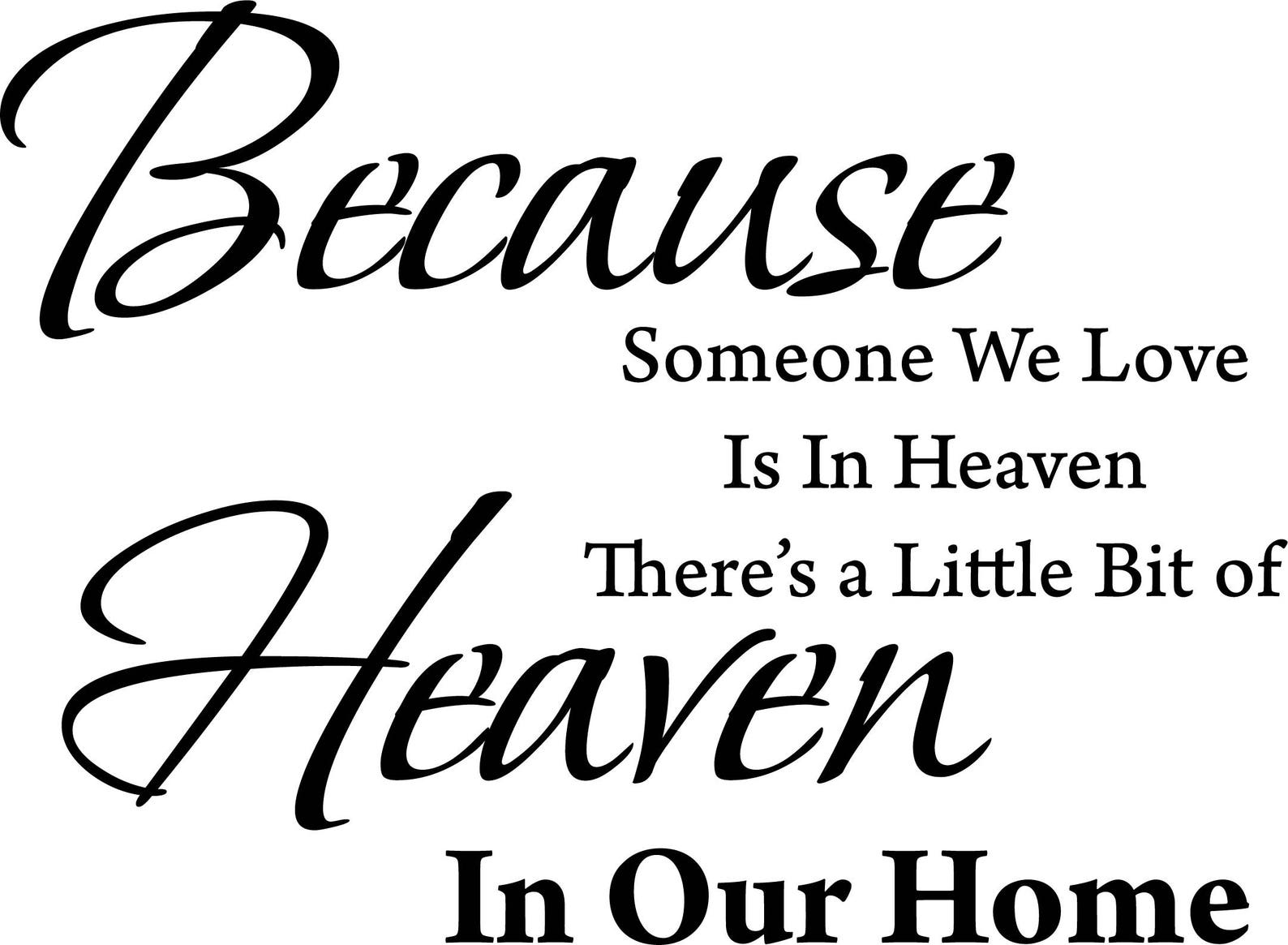Because Someone We Love is in Heaven Printable Wall Art - Etsy