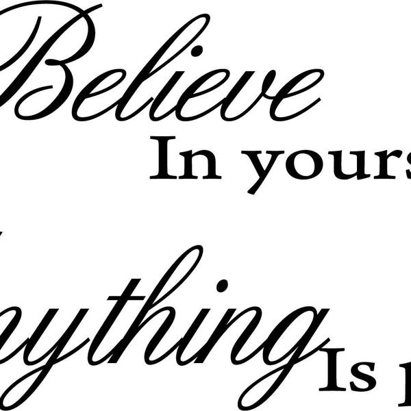 Believe Wall Decal - Etsy