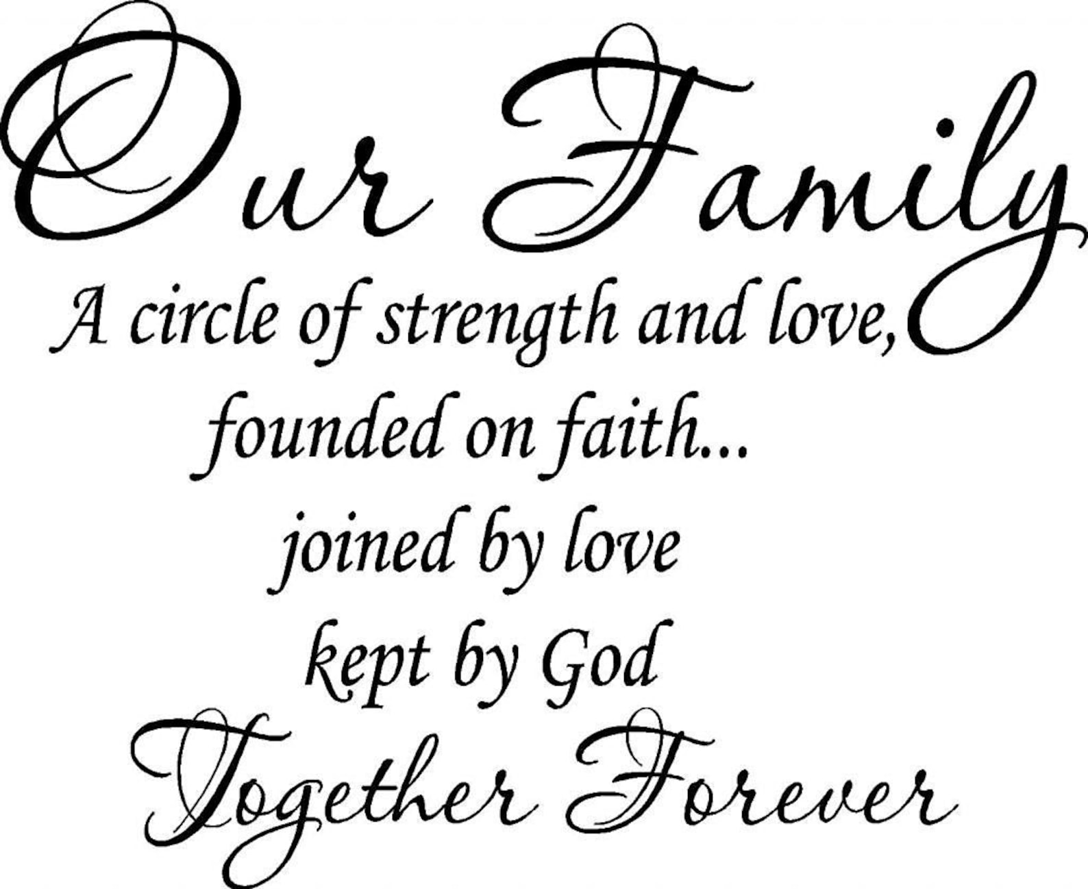 Decalgeek Our family is a circle of strength vinyl Wall Decals Quotes