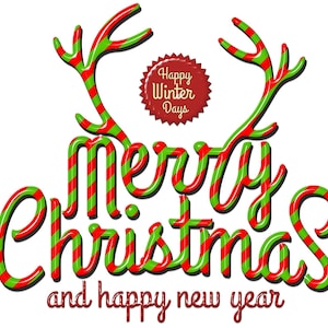 3D Wall Xmas Decals Decorator-Merry Christmas-Happy Winter Days