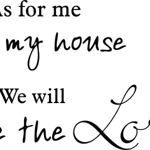 As for me and my house Printable wall art