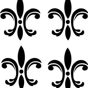 4 Fleur de lis Wall Stickers Printable wall art