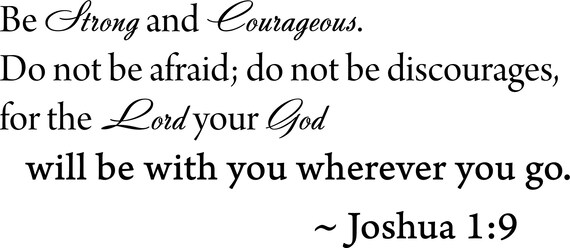 Be Strong and Courageous Printable Wall Art | Etsy