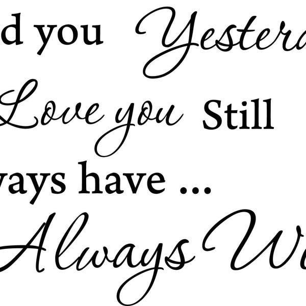 Loved You Yesterday Etsy