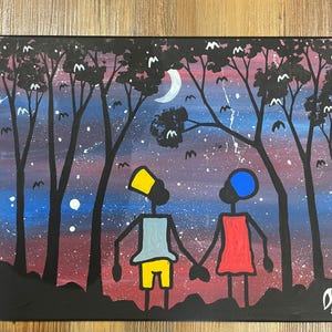 Original hand-painted African painting