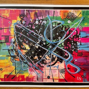 Printed original abstract African artwork