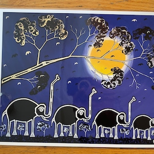 Printed original abstract African artwork