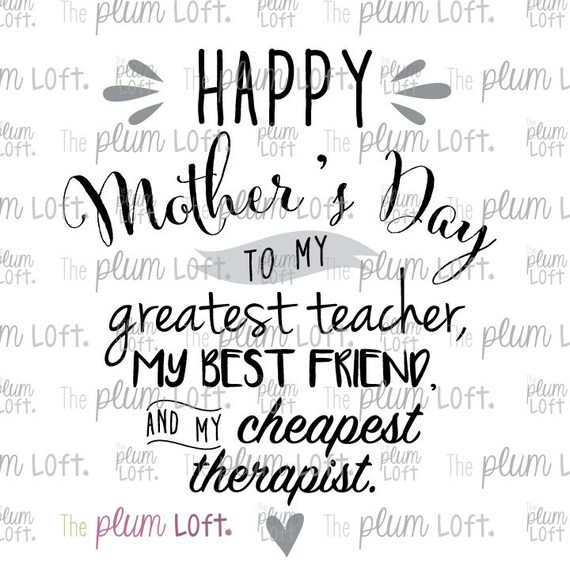 Happy Mother's Day to my Greatest Teacher Best Friend n | Etsy