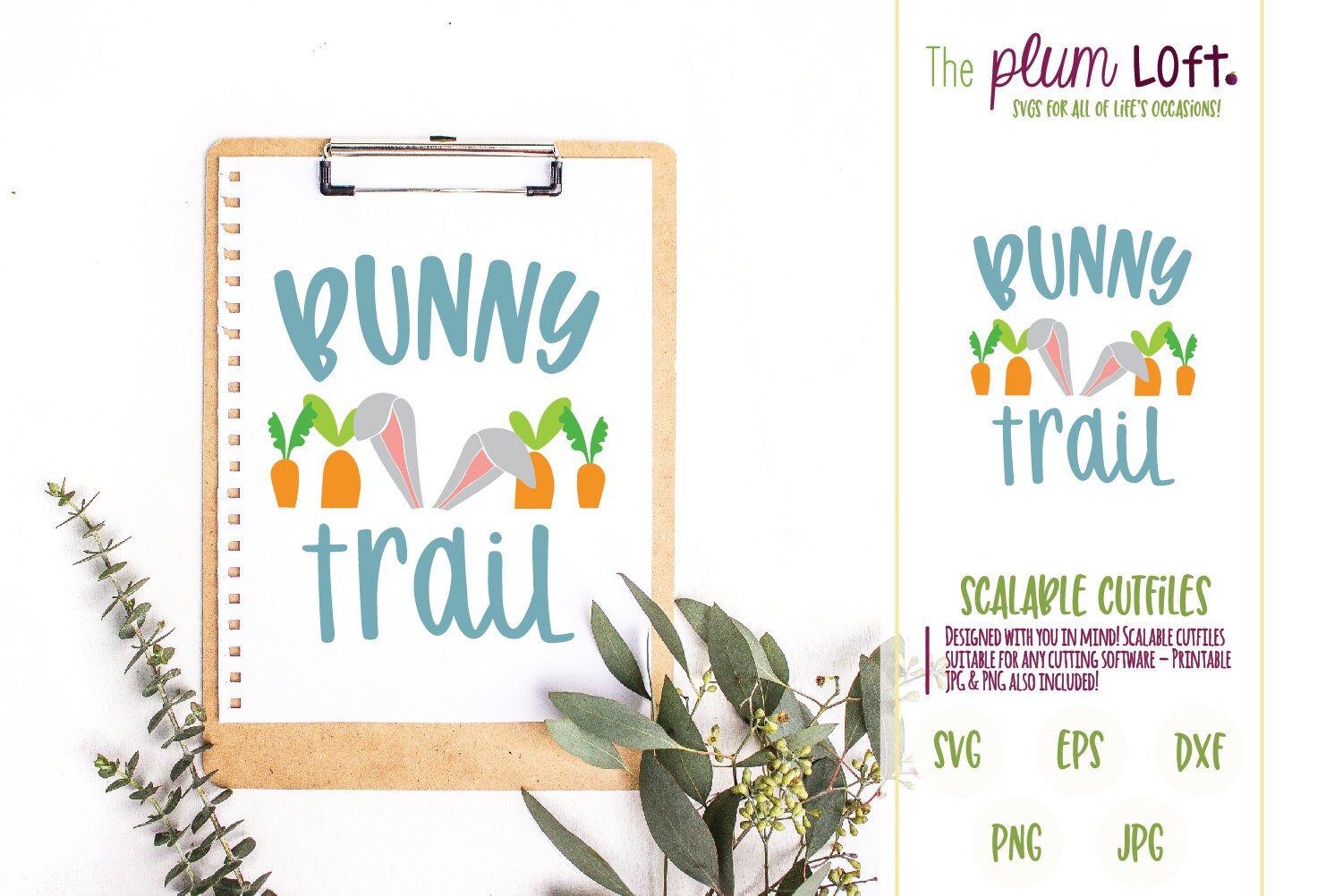 Download Bunny Trail Easter Bunny SVG Design SVG Cutting File for ...