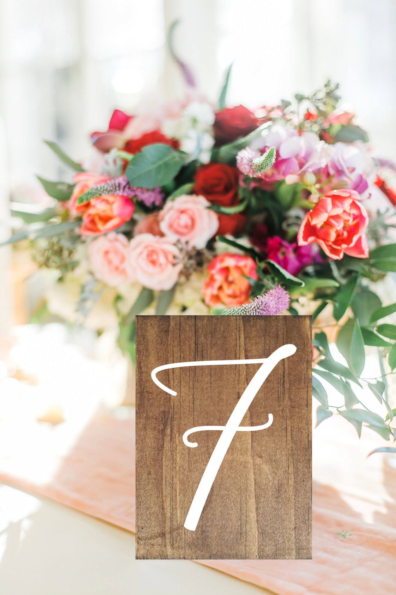 Wood Table Numbers Calligraphy Table Numbers Wedding Table Etsy