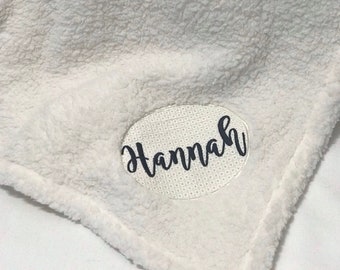 Monogrammed Sherpa Blanket / Personalized Sherpa Blankets / Blankets and throws / Custom Blanket