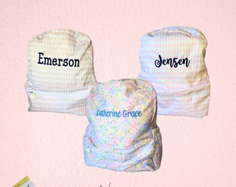 Monogrammed Backpack and Lunchbox, Personalized Backpack, Full Size Backpack, School Book Bag, Back to School Bags