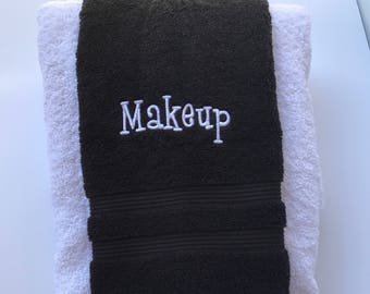 Monogrammed Makeup towel set / hand towels / Personalized towels