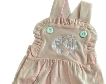 Personalized Baby Bubble / Girls Sunsuit / Monogrammed Ruffle Romper / Monogrammed Sunsuit / Personalized Sunsuit