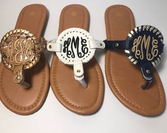 monogrammable sandals
