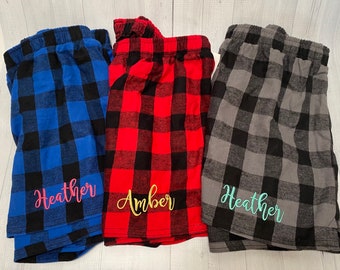 flannel boxer shorts ladies
