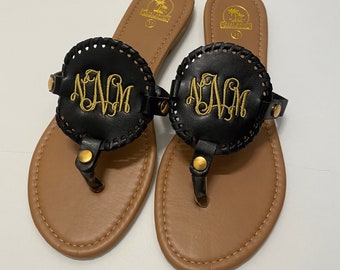 monogram sandals