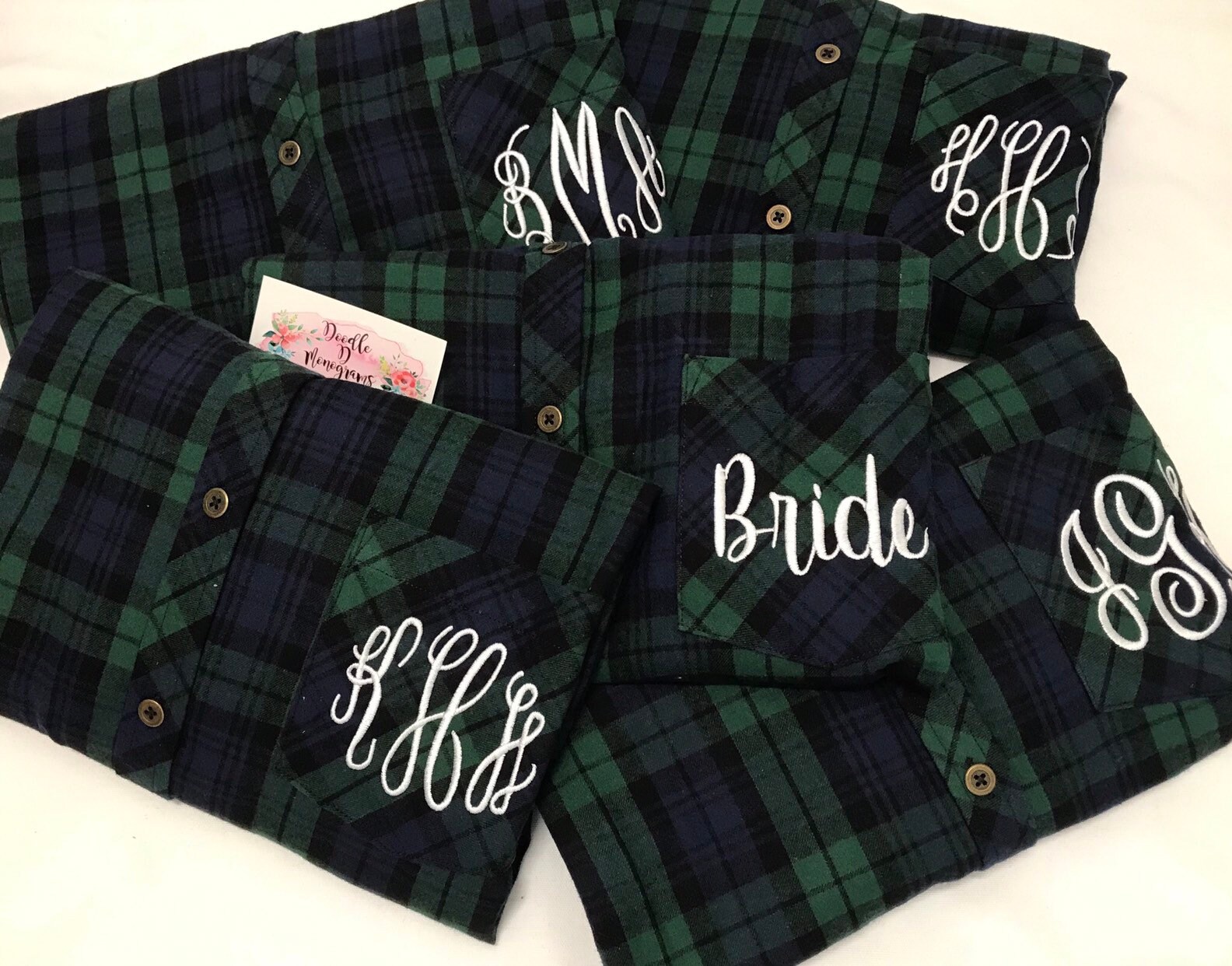 Monogrammed Flannel Shirts / Button 
