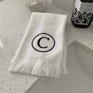 Monogrammed Fingertip Towel / Bath towels / Personalized towels / Monogrammed Bath Towel / Home and Living