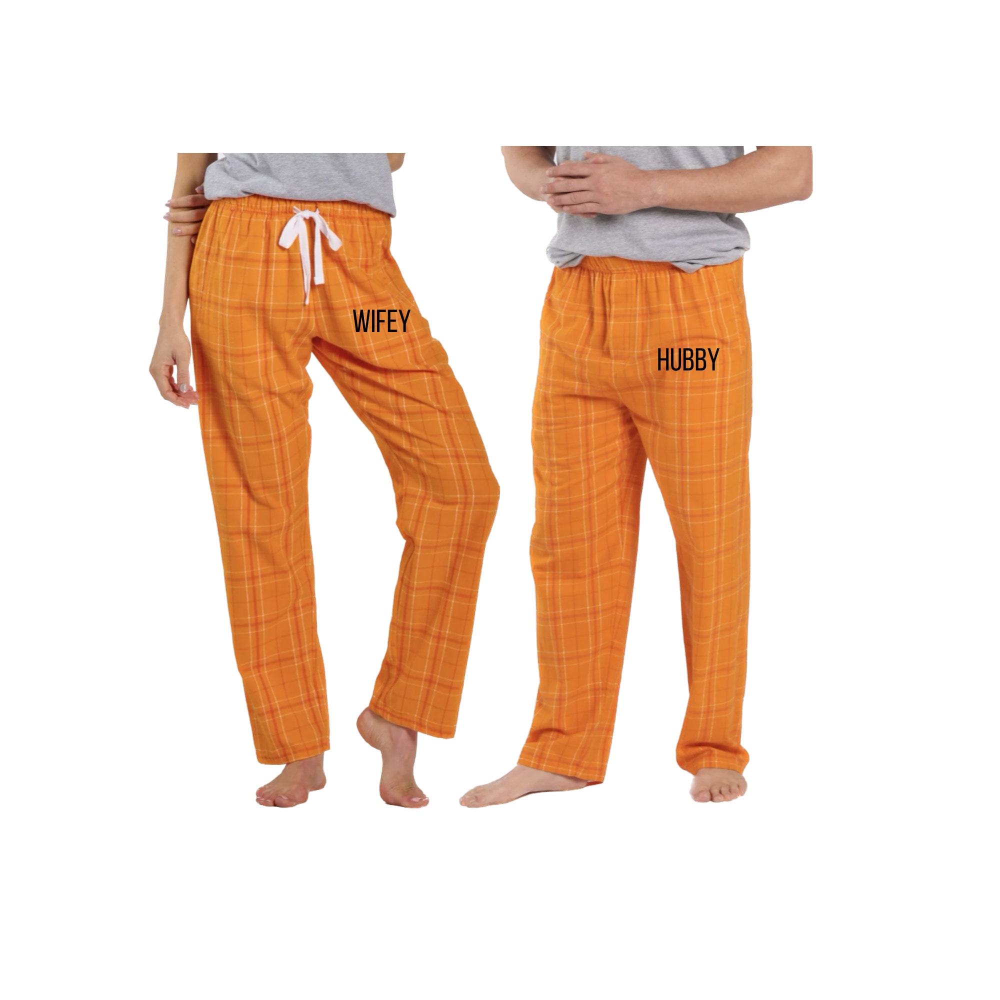 Orange Plaid Pajamas Pants - Etsy