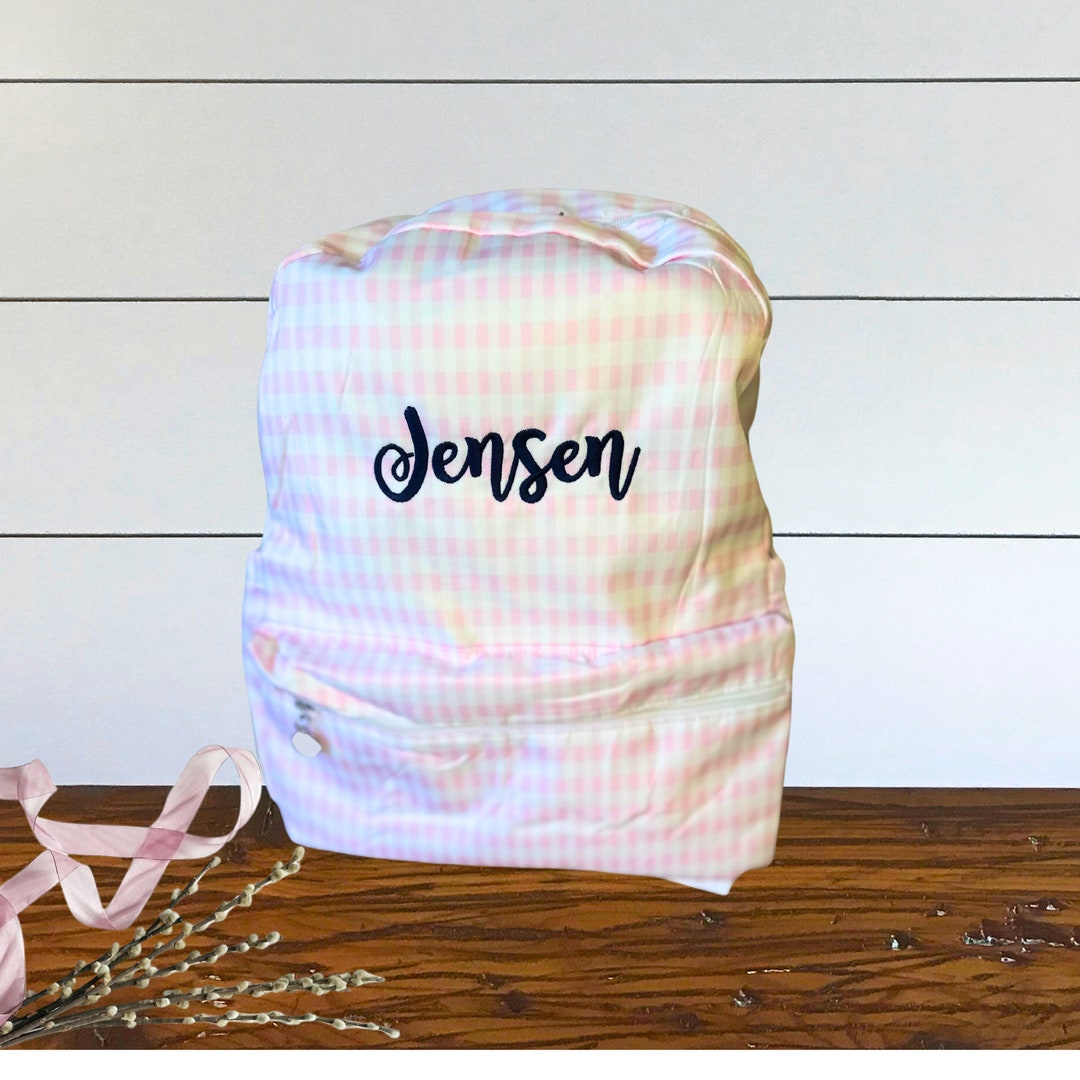 Monogrammed Backpack, Embroidered Nylon Backpack, Custom Lunchbox and ...