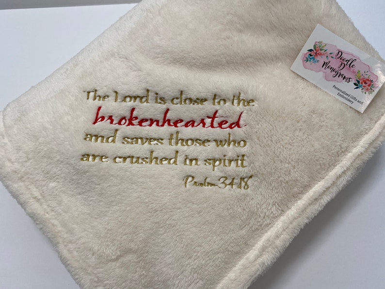 Embroidered Sympathy Blanket / Embroidered Blankets / Etsy