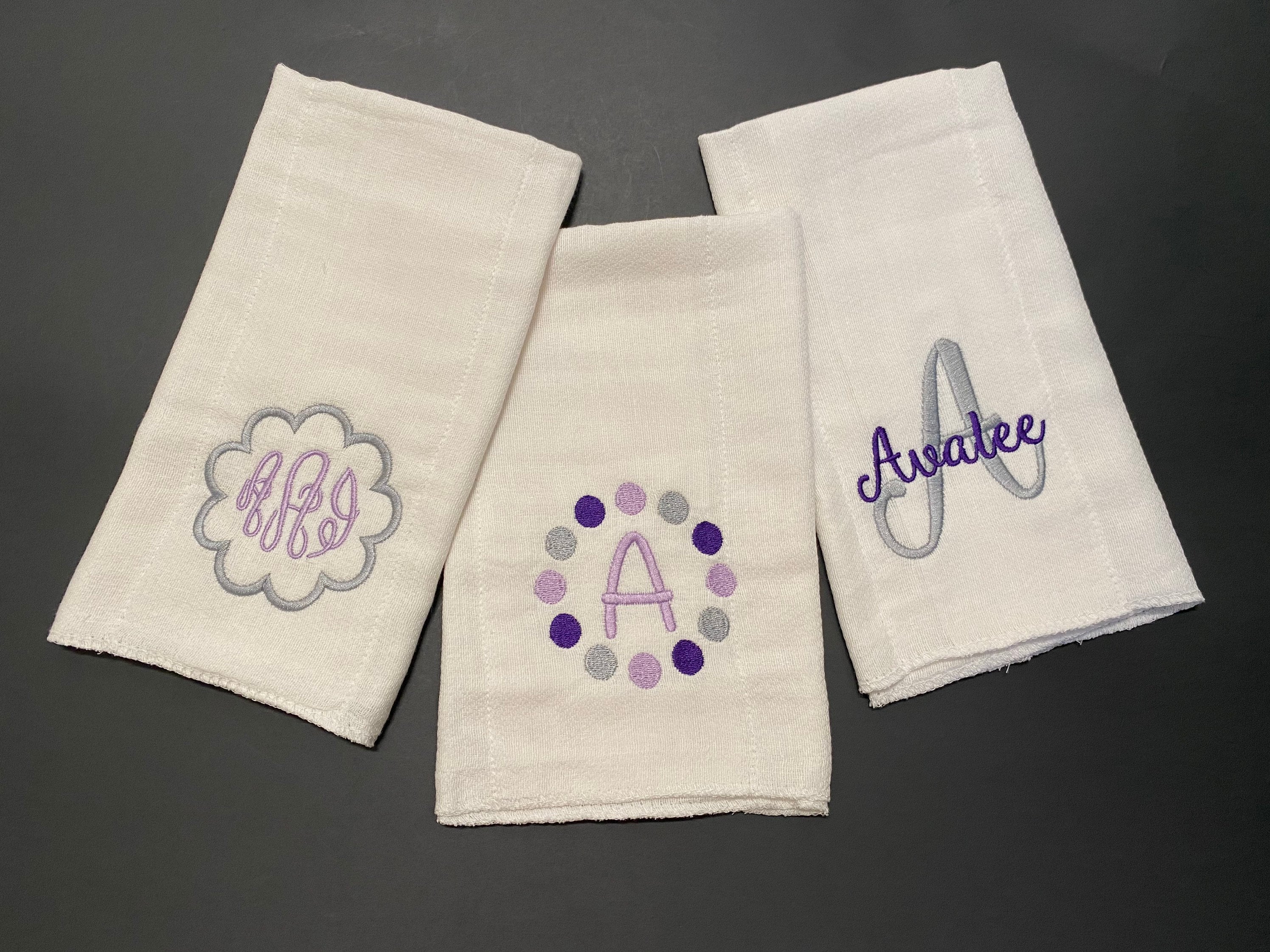 Personalized Burp Cloths / Monogrammed Baby Burp Cloths / Etsy UK