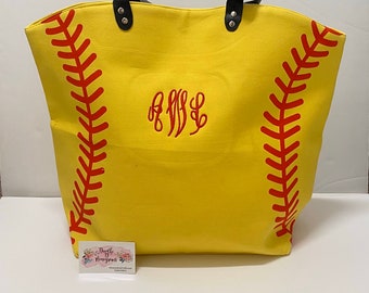 Softball Tote Etsy