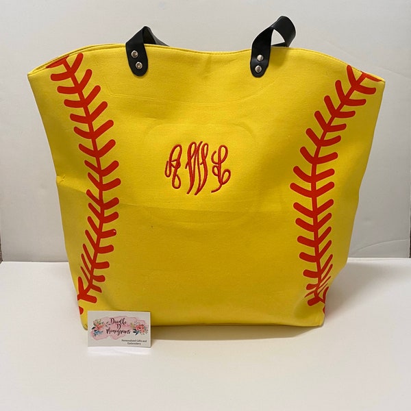 Softball Tote Etsy