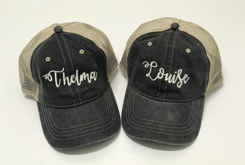 Embroidered Trucker Hats / Thelma and Louise Best Friend Hat / Etsy