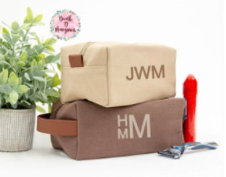 Personalized Toiletry Bag Groomsmen Gift Monogrammed Dopp Etsy