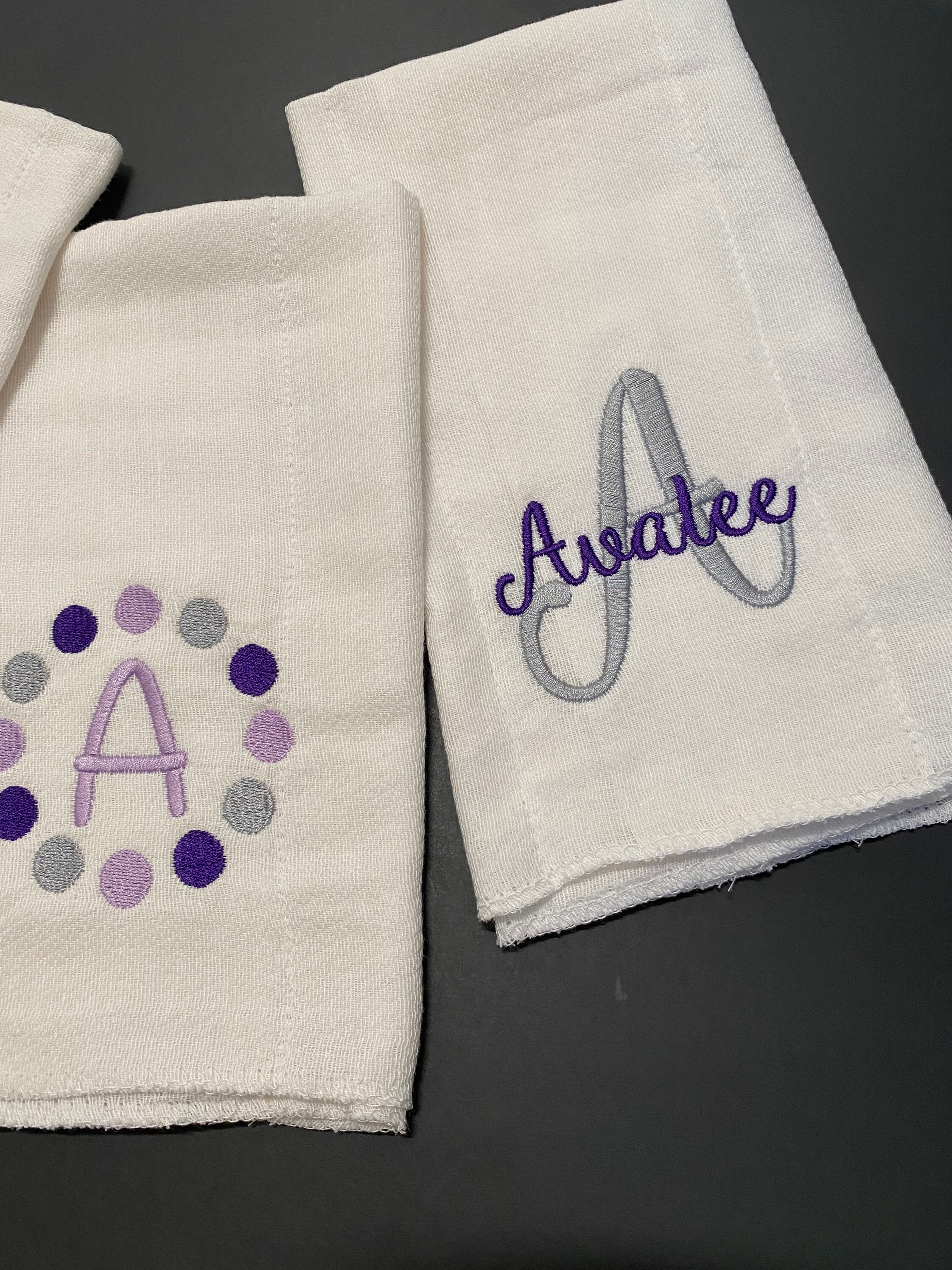 Personalized Burp Cloths / Monogrammed Baby Burp Cloths / Etsy UK
