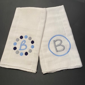 Personalized Burp Cloths / Monogrammed Baby Burp Cloths / Embroidered Baby Burp Cloth / Monogrammed Baby Gift image 3