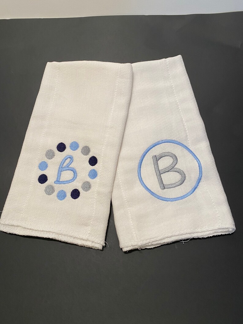 Personalized Burp Cloths / Monogrammed Baby Burp Cloths / Embroidered Baby Burp Cloth / Monogrammed Baby Gift image 3