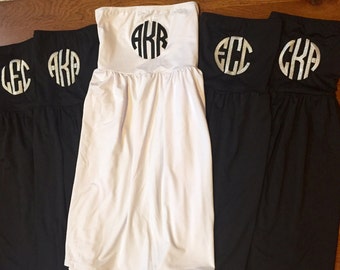 Monogrammed Swim Cover Dress / Monogrammed Getting Ready Dresses / Swim Suit Cover ups / Monogrammed Clothing