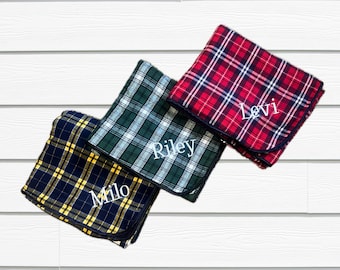 Personalized Blanket / Monogrammed Flannel Blanket / Embroidered Name Blankets / Custom Blanket