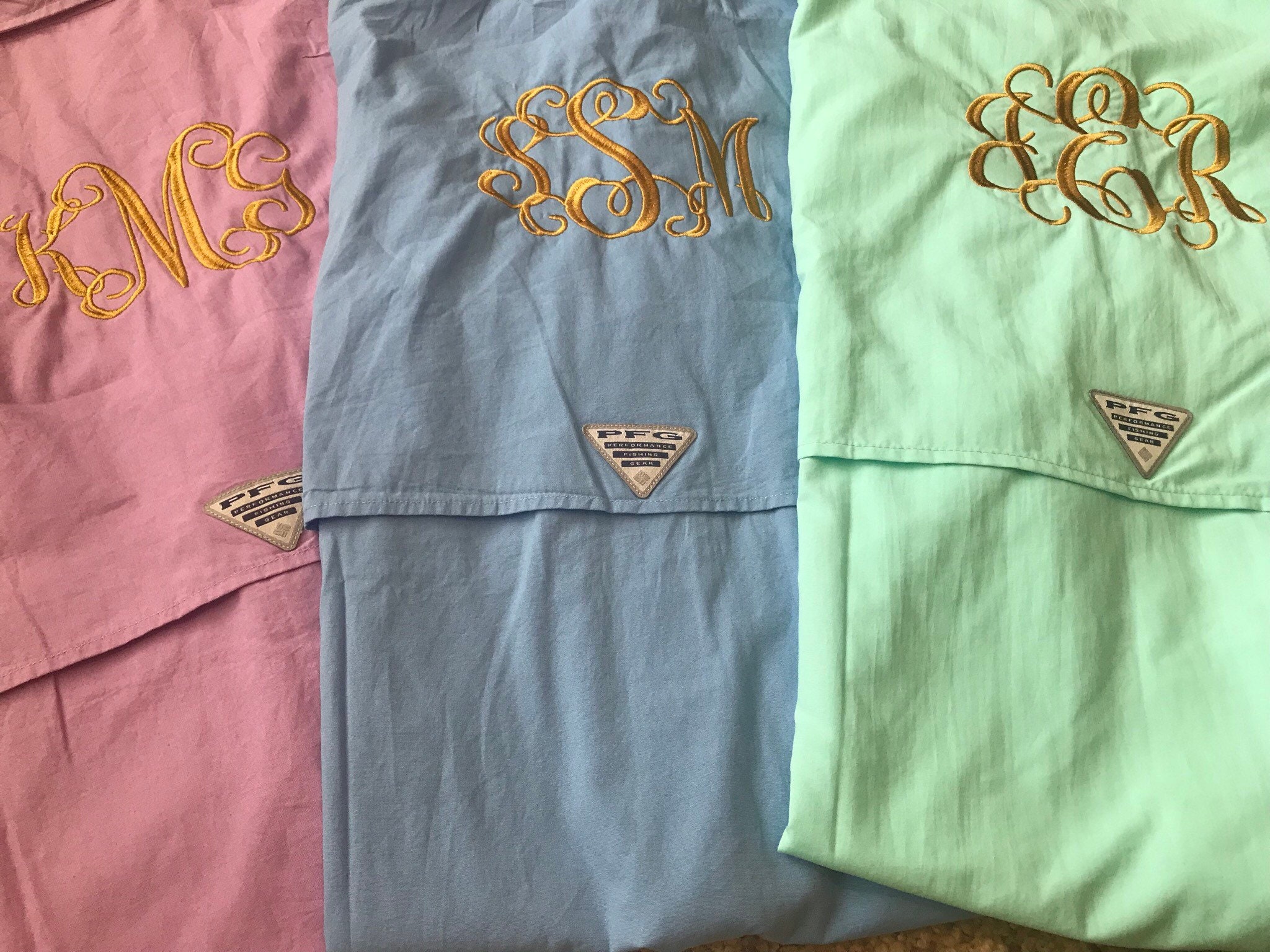 Monogrammed PFG Cover Up/ Monogrammed Columbia Fishing Shirt/ Short Sleeve PFG Cover Up / Bridal Party Beach Cover Up