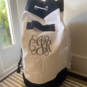 Monogrammed Laundry Bag / Canvas Laundry Bag / Laundry Sack / Personalized Laundry Bag