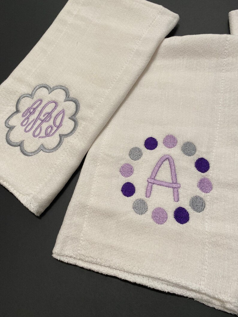 Personalized Burp Cloths / Monogrammed Baby Burp Cloths / Embroidered Baby Burp Cloth / Monogrammed Baby Gift image 5