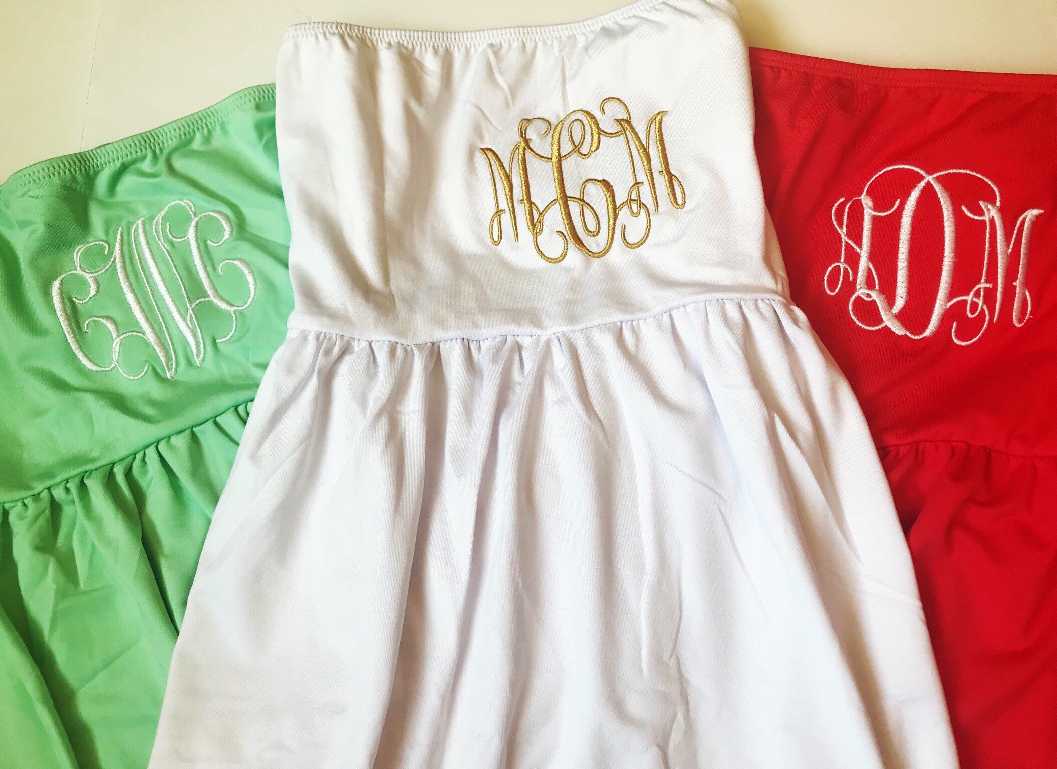 Monogrammed Beach Cover Up Dress / Monogrammed Getting Ready | Etsy