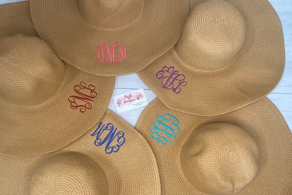 Embroidered Honeymoon Hat / Floppy Hat / Personalized Sun Hat | Etsy