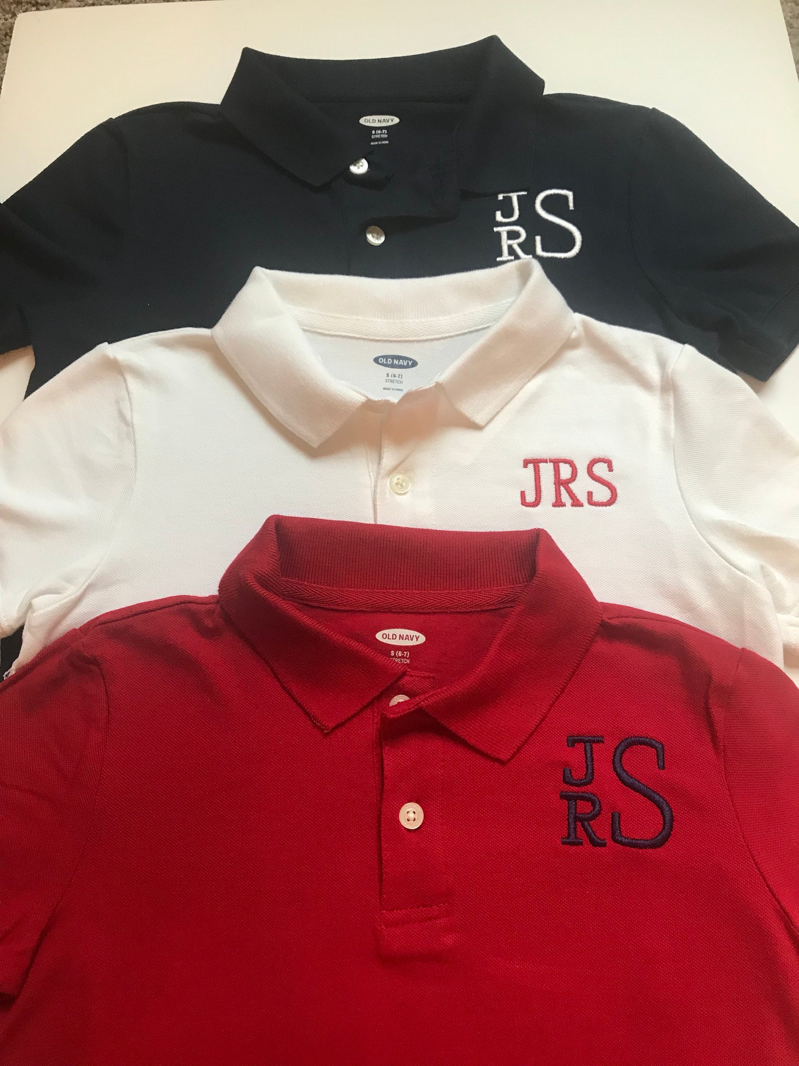 Monogrammed Boys' School Uniform Polo / Personalized School Uniform ...