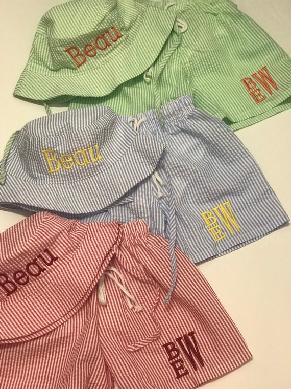 baby boy swimsuit and hat