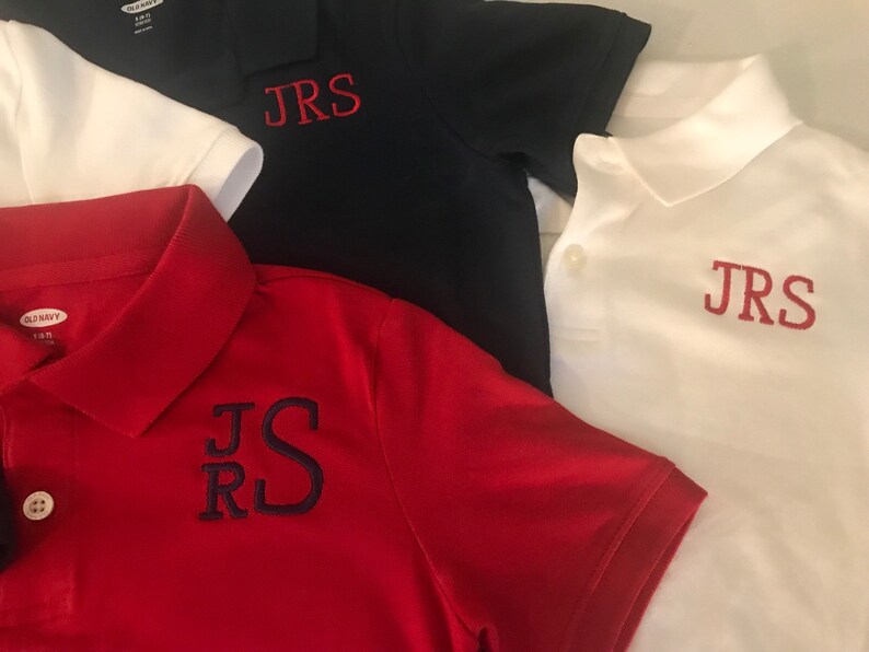 Monogrammed Boys' School Uniform Polo / Personalized School Uniform ...