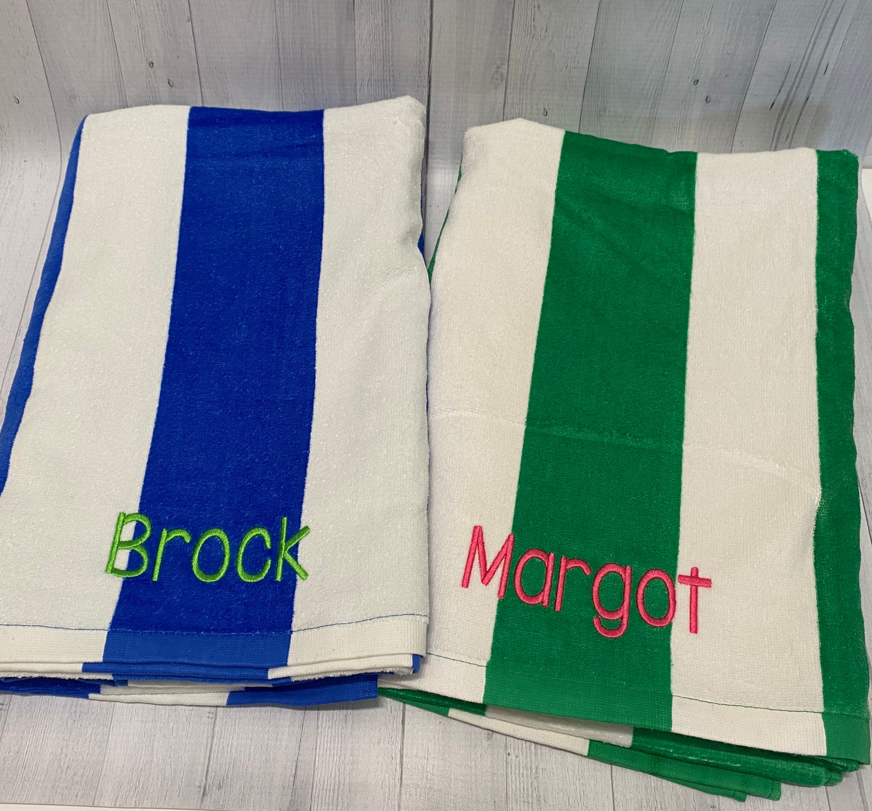Monogrammed beach towels discount