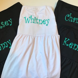 Monogrammed Cover up Dress / monogram getting ready dress / Wedding Party Dresses / swim cover up dress / Monogrammed Dresses
